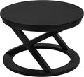 Kate and Laurel Aja Modern Round Wood Coffee Table; 26 Inch Diameter; Black; by KateandLaurel