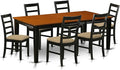 East West Furniture QUPF7-BCH-C 7 Piece Dining Table Set Consist of a Rectangle by EastWestFurniture