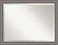 Amanti Art Grey Wall Mirror 35x45 Burnished Concrete Rectangle Bathroom Mirror by AmantiArt