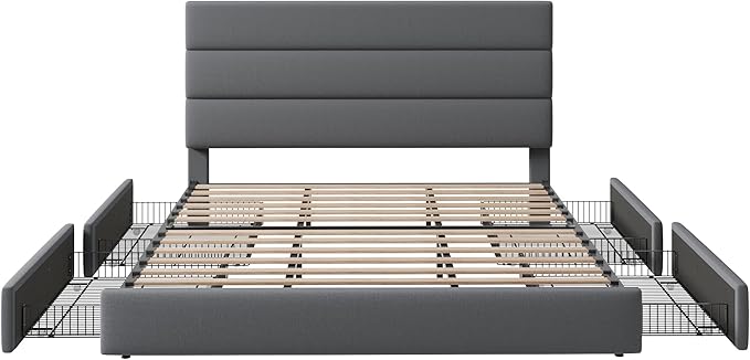 Allewie Modern King Size Platform Bed Frame - Image 8