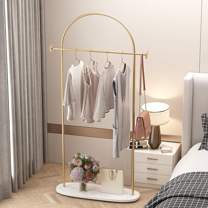 Gold Clothing Rack, Modern Clothes Rack - Image 5