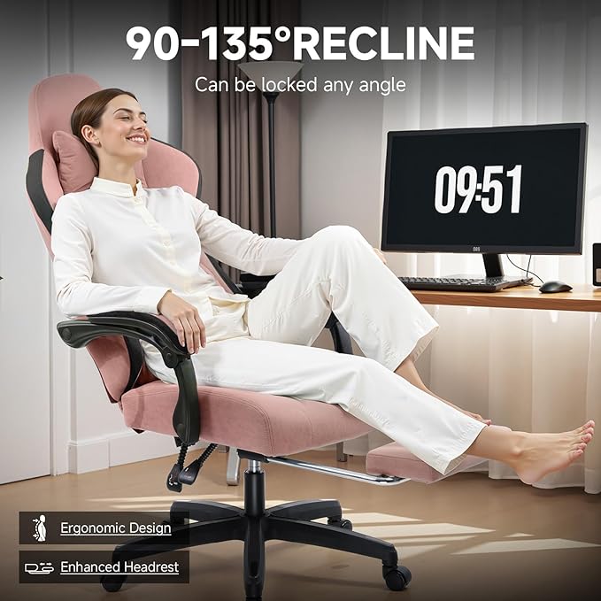 GTPLAYER Office Chair, Gaming Computer Desk Fabric Chair - Image 8