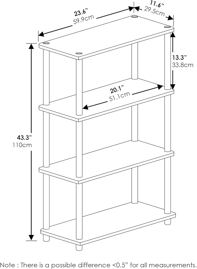 Furinno Turn-N-Tube 4-Tier Multipurpose Shelf Display Rack - Image 9
