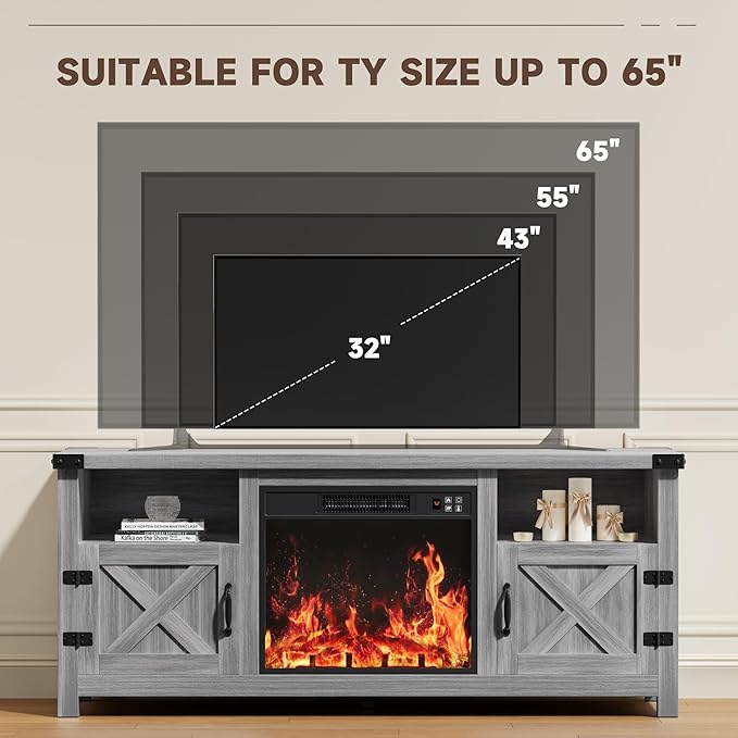 YESHOMY Fireplace TV Stand - Image 6