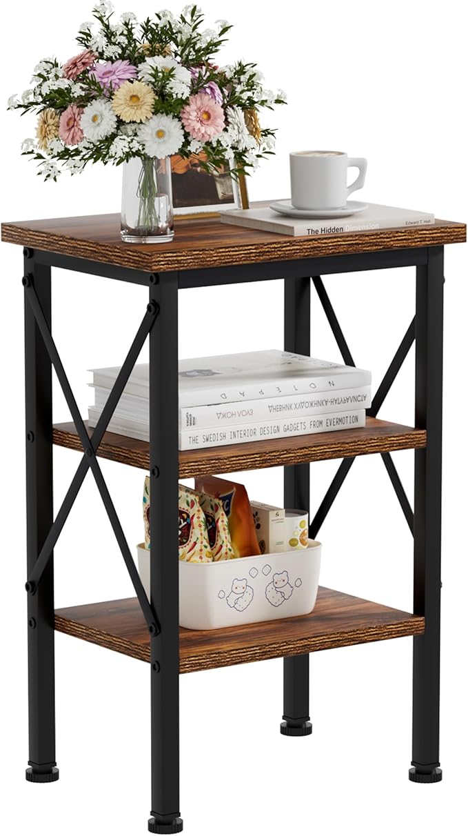 VECELO Modern Nightstands X-Design Side End Table Night Stand by VECELO