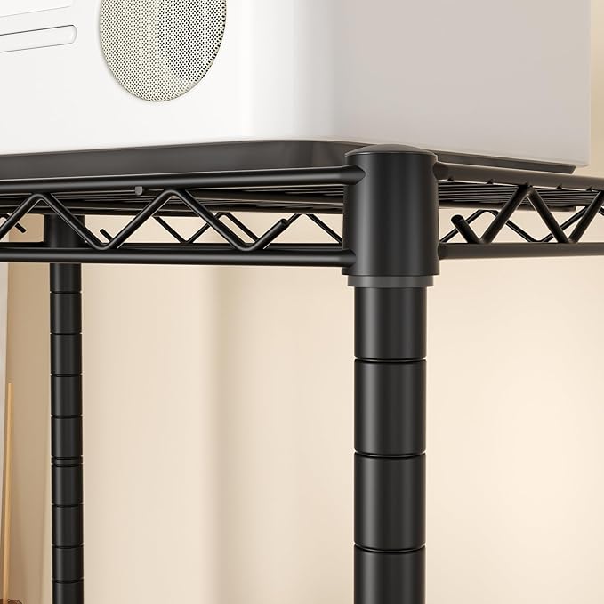 SINGAYE 3 Small Shelves Storage Shelf Wire Shelving Unit Metal Shelf Adjustable - Image 9