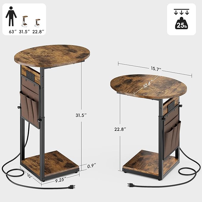 Vagusicc C Shaped End Table - Image 2