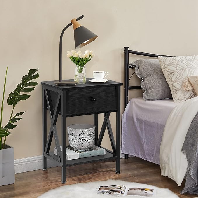 VECELO Nightstands, Modern End Side Tables, Night Stand - Image 2
