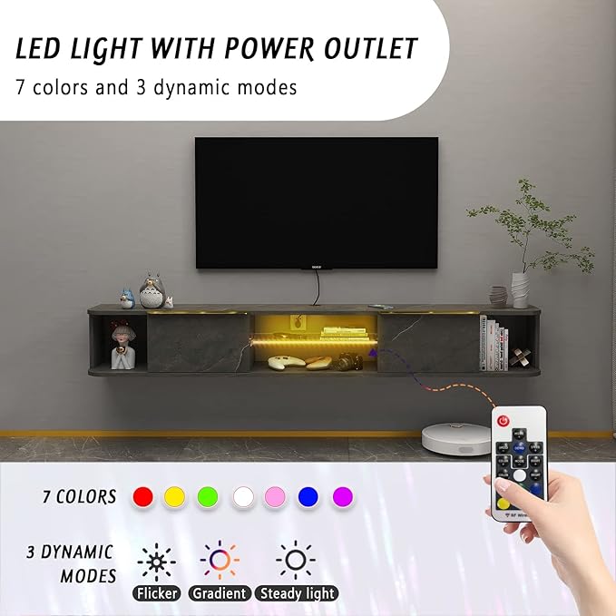 Pmnianhua LED Floating TV Stand - Image 4