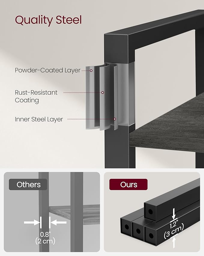 VASAGLE 4-Tier Bookshelf, Bookcase - Image 7