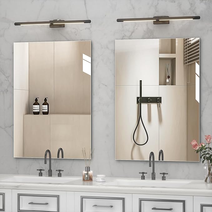 Hasipu Bathroom Mirror for Wall Vanity Mirror 20"x28"-2pcs, Frameless Mirror - Image 4
