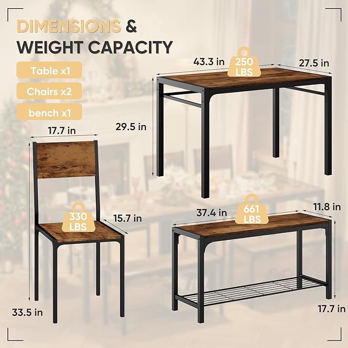 Shahoo Kitchen Table and 2 Chairs - Image 8