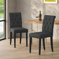 Upholstered Dining Chairs Set of 2, Button Tufted Parsons Dining Chair by WelzonaDirect