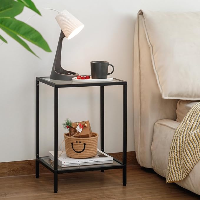 Modern 2-Tier Tempered Glass End Table - Image 8