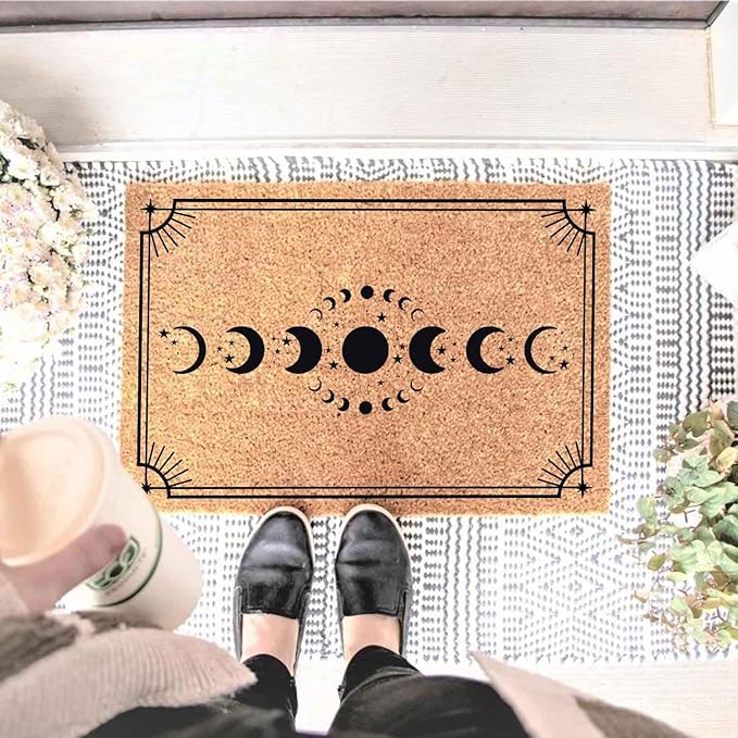 Funny Coir Doormat with Moon Phases - Image 2