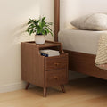 Wood Nightstand, Walnut Nightstand by AQIMUELE-Solidwoodfurniture