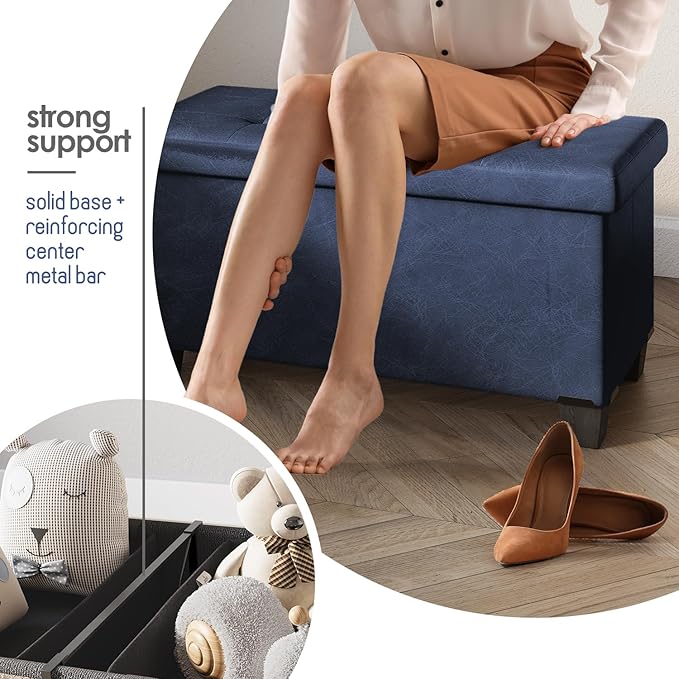 STORAGEBUD Storage Ottoman Bench - Image 6