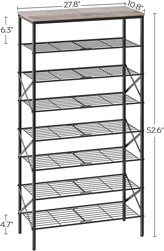 8 Tier Shoe Rack, Shoe Storage Organizer, Large Capacity Shoe Shelf Holds 32 - Image 3