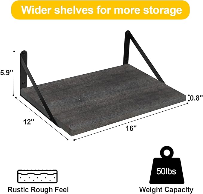 SAUMONIERES Floating Shelves Wall Bookshelf - Image 3