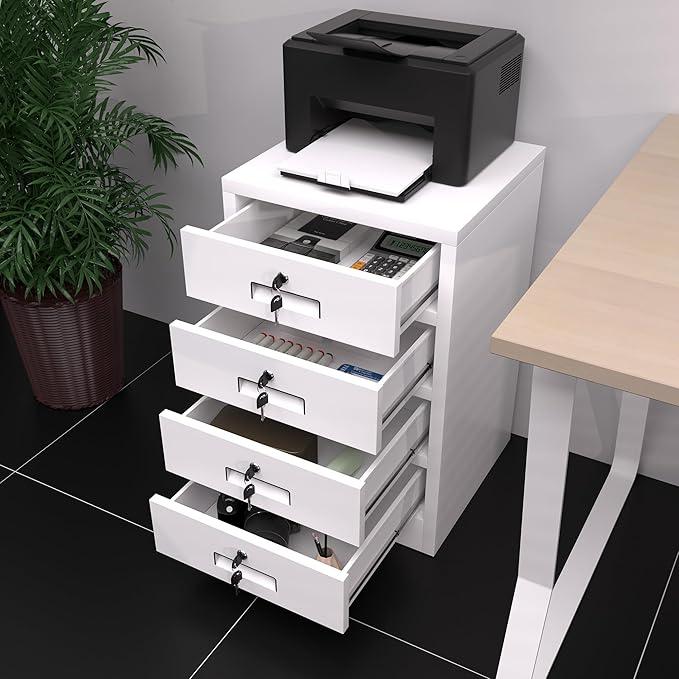 Metal Storage Cabinet with Lockable Drawers - Image 7