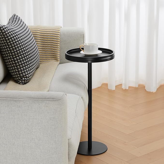 Round Drink Table, Small Pedestal Table, Small Round Side Table - Image 5