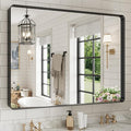 WEER Black Bathroom Mirror for Wall, 50X36 Inch Matte Black Mirror, Rectangular by WEER