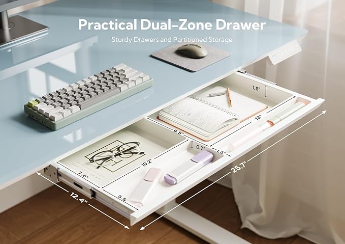 INNOVAR Glass Standing Desk - Image 4