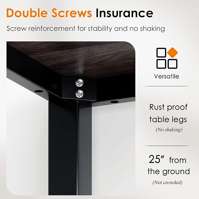 DlandHome Computer Desk Home Office Table Writing Desk Study Table Gaming Desk - Image 5
