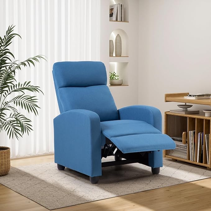 BestMassage | Recliner Chair | No Massage Function | Textile Blue | - Image 7