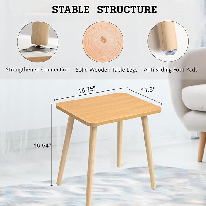 FORAOFUR End Tables Living Room Set of 2, Side Tables - Image 3