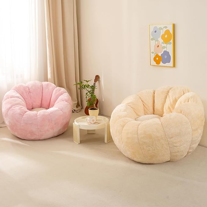 Pumpkin Bean Bag Sofa Chair for Adult, Beanbag Couch - Image 8