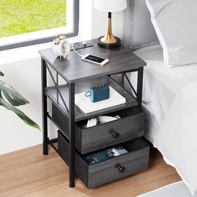 AMHANCIBLE Night Stand Set 2, Nightstand - Image 5