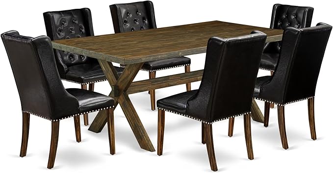 East West Furniture X777FO749-7 7 Piece Dining Room Furniture Set Consist of a by EastWestFurniture