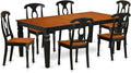 East West Furniture LGKE7-BCH-W 7 Piece Dining Table Set Consist of a Rectangle by EastWestFurniture
