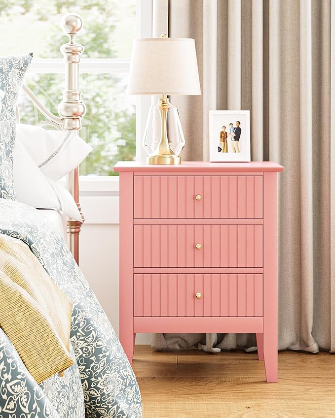 Fluted Nightstand, Farmhouse Night Stand - Image 7