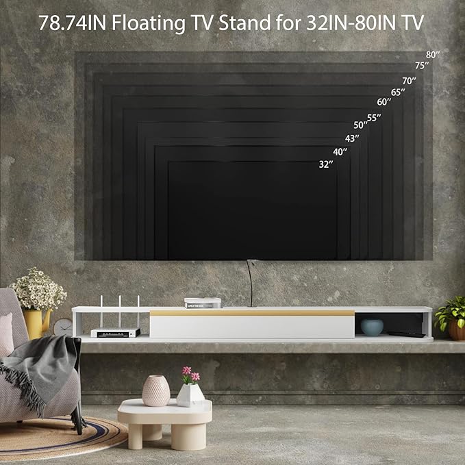 Floating TV Stand, Floating Shelves - Image 4