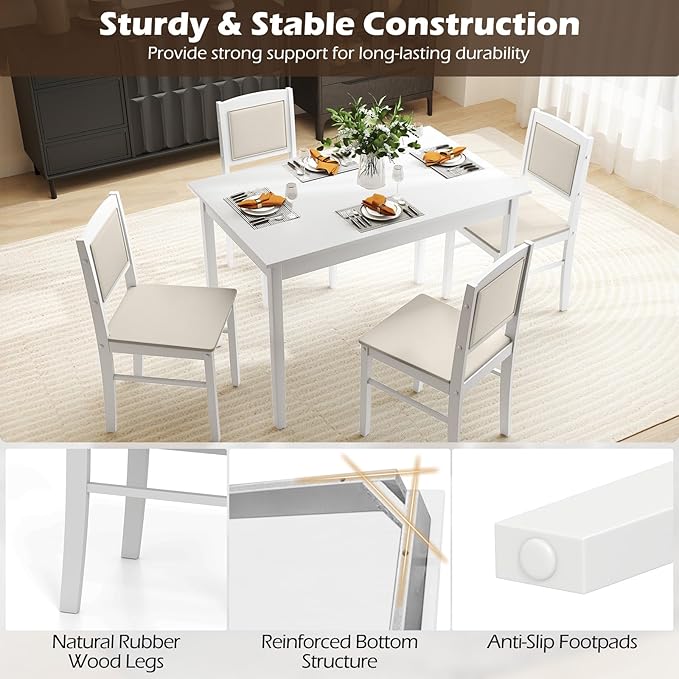 Giantex 5-Piece Dining Table Set - Image 3