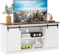 Sweetcrispy Farmhouse TV Stand for Living Room Bedroom White 65 Inch, Tall by Sweetcrispy