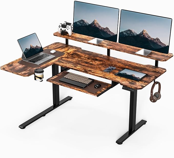 59 Inch L Shaped Standing Desk by Acrolix