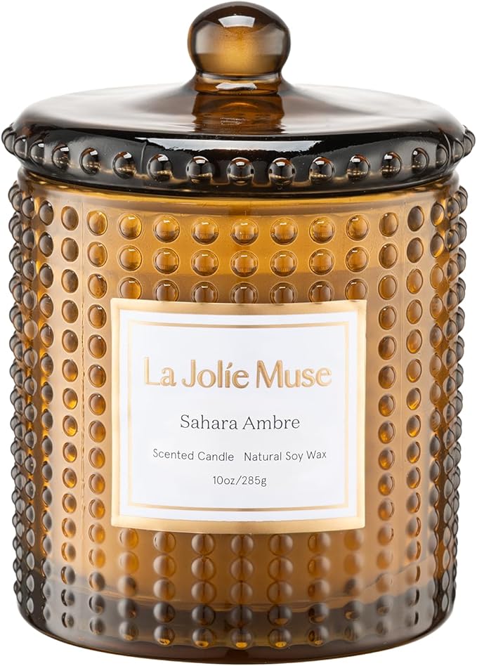 LA JOLIE MUSE Fall Candle | Sahara Amber Candles – Bergamot, Clove & Amber | 10 by LaJol%C3%ADeMuse