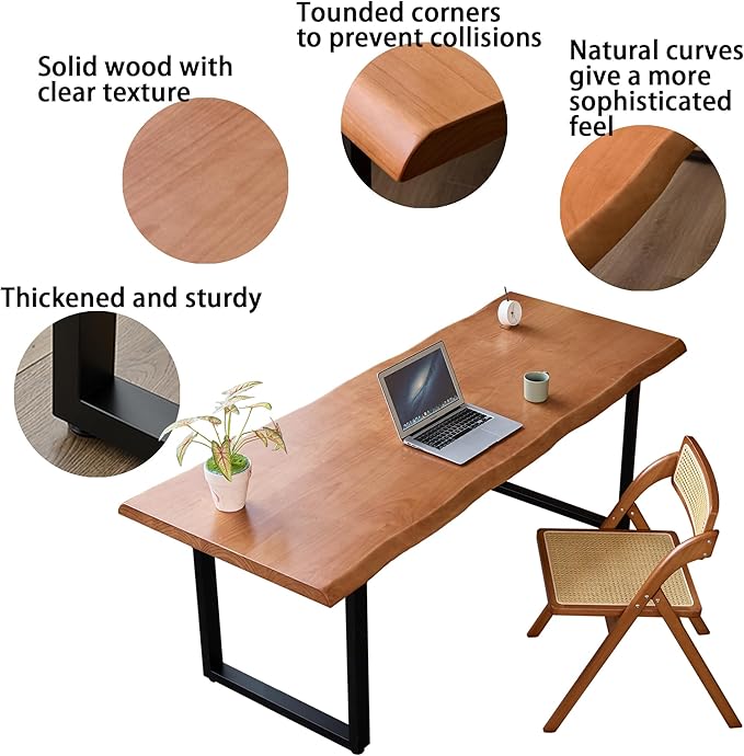 Stylish Solid Wood Office Desk - Image 4