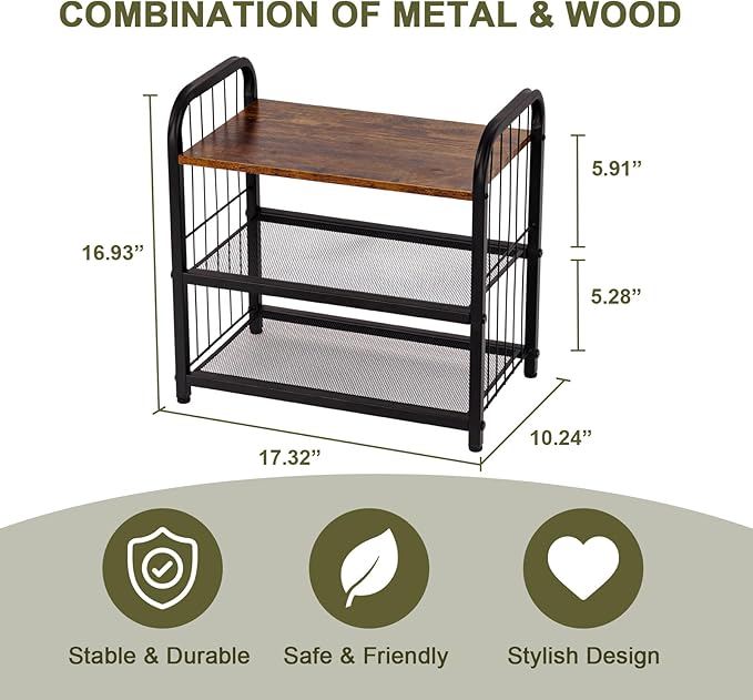 Shoe Rack, 3-Tier Shoe Organizer - Image 3
