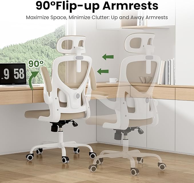 Ergonomic Office Chair, Comfy Home Office Chair High Back Computer Chair - Image 7