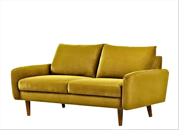 Container Furniture Direct Kent Velvet Loveseat Sofa - Image 2