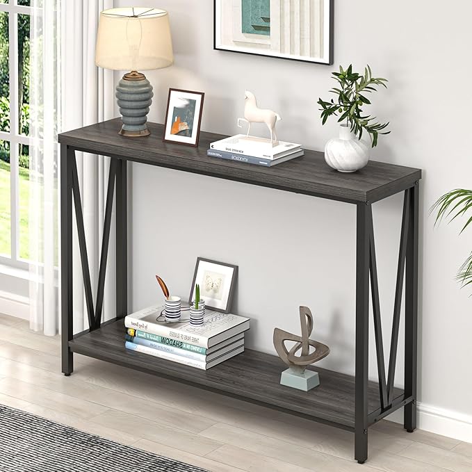 FOLUBAN Console Table for Entryway, Modern Sofa Table Behind Couch, Narrow - Image 3