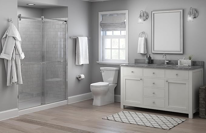 Franklin Brass Kinla 5-Piece Bathroom Set Polished Chrome 18" and 24" Towel Bar - Image 6