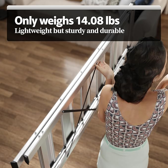 KINGRACK Aluminium 5 Step Ladder, Lightweight Step Stool - Image 5