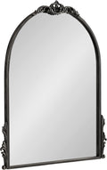 Kate and Laurel Myrcelle Traditional Arched Mirror; 21 x 26; Antique Black; by KateandLaurel