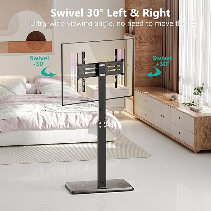 WALI Floor TV Stand with LED Lights, Tall TV Stand Mount - Image 3