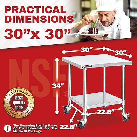DuraSteel 30x30 NSF Stainless Steel Cart - Image 3